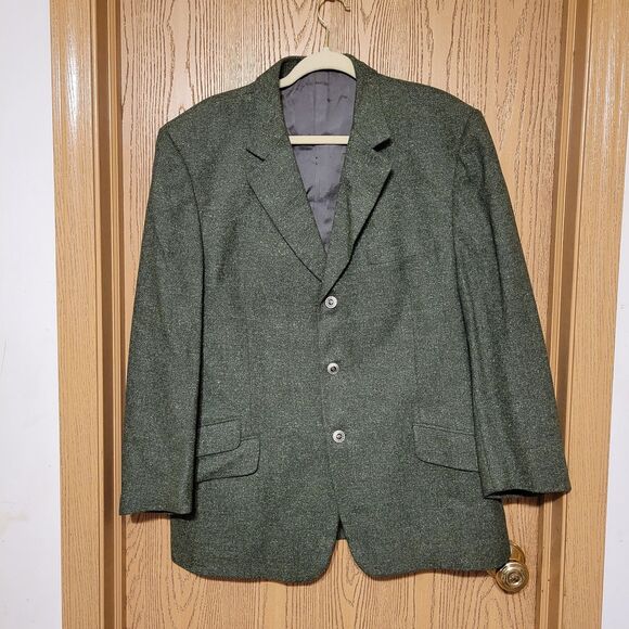 Versace Classic V2 Vintage Men's Two-piece Suit Wool Silk Olive Green Size 42R - Picture 1 of 16